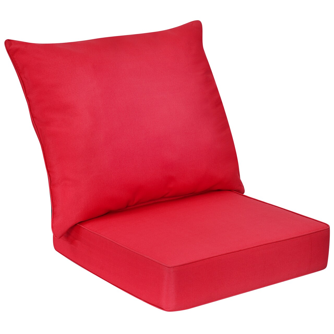 Outdoor Chair Cushion Set Seat And Back Cushion Polyester Thick Padded With Ties Removable Cover Patio